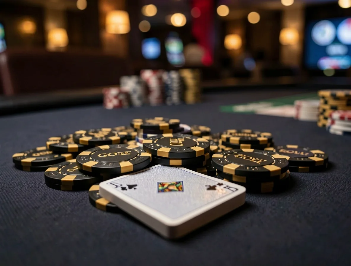 Preparing the gaming tables in the Play Zaal room